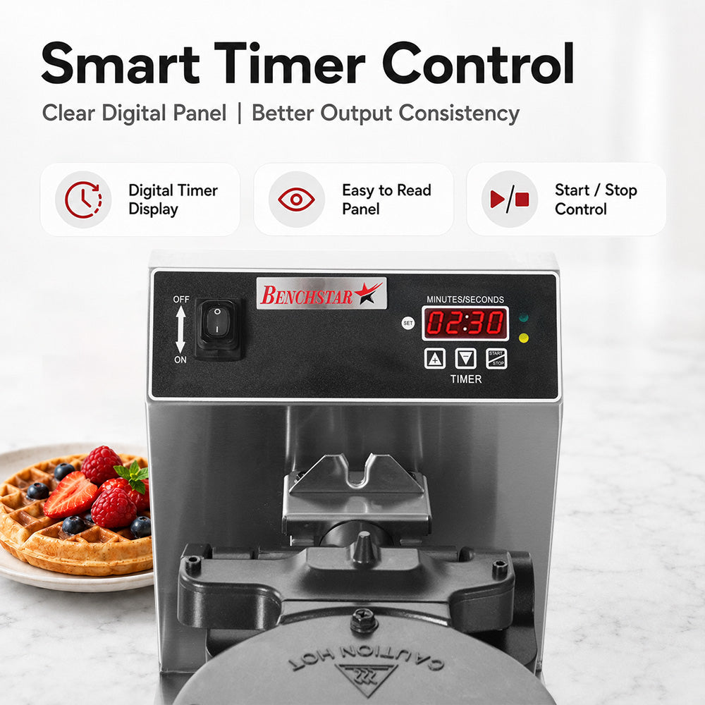 Benchstar WB-04A - Rotating Belgian Waffle Maker - image 5