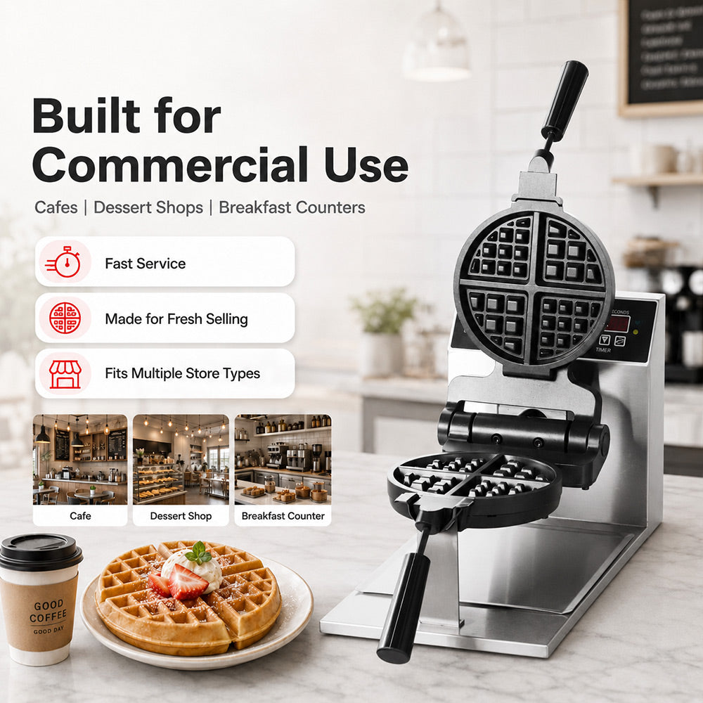 Benchstar WB-04A - Rotating Belgian Waffle Maker - image 4