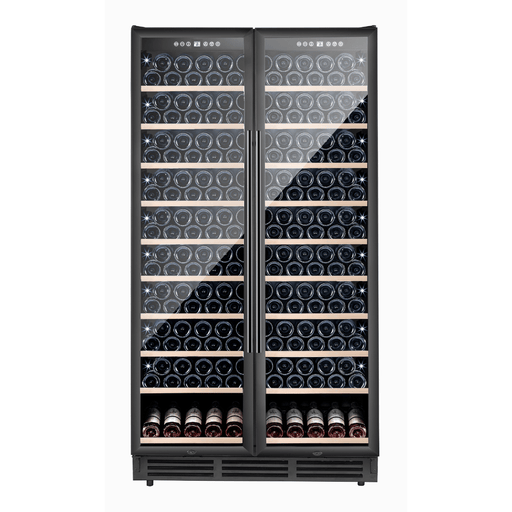 FED Thermaster WB-218B - Dual Zone Two Door Wine Fridge 218 Bottles
