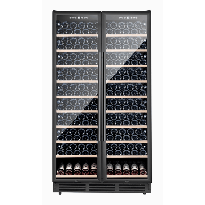 FED Thermaster WB-218B - Dual Zone Two Door Wine Fridge 218 Bottles