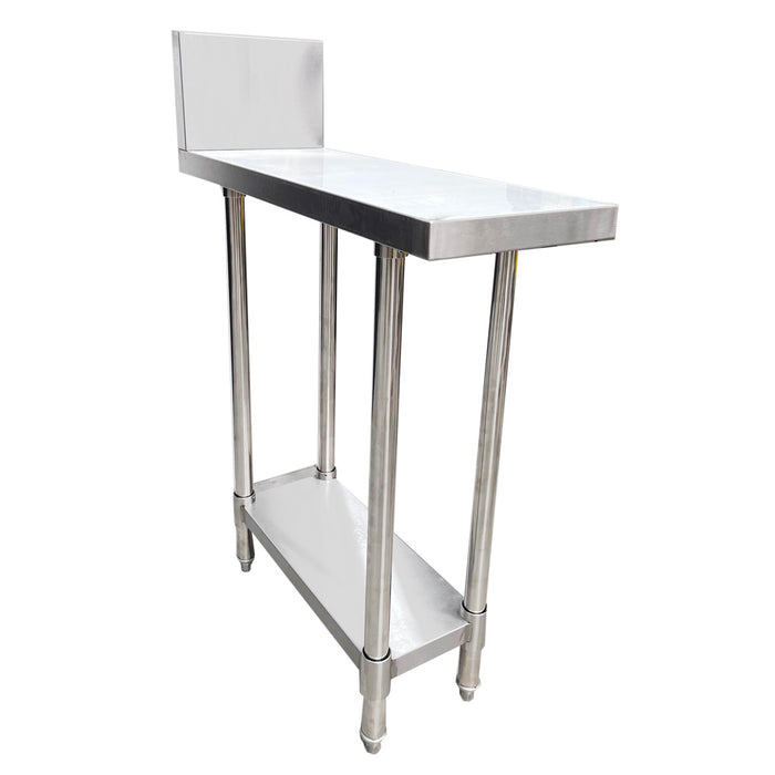 Modular Systems WBB-0450R - Stainless Steel Infill Bench with Splashback for Gas Ranges 450mm