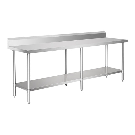 Modular Systems WBB6-2400/A - Premium Stainless Steel Workbench with Splashback 2400 x 600mm
