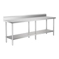 Modular Systems WBB7-2400/A - Premium Stainless Steel Workbench with Splashback 2400 x 700mm
