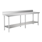 Modular Systems WBB7-2400/A - Premium Stainless Steel Workbench with Splashback 2400 x 700mm