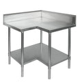 Modular Systems WBCB6-0900/A - Premium Stainless Steel Corner Workbench with Splashback 900 x 900mm