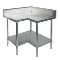 Modular Systems WBCB7-0900/A - Premium Stainless Steel Corner Workbench with Splashback 900 x 900mm