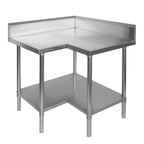 Modular Systems WBCB7-0900/A - Premium Stainless Steel Corner Workbench with Splashback 900 x 900mm