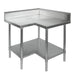 Modular Systems WBCB7-0900/A - Premium Stainless Steel Corner Workbench with Splashback 900 x 900mm