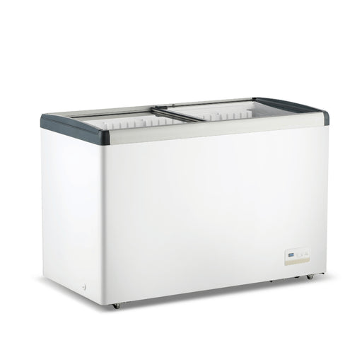 FED Thermaster WD396G - Glass Sliding Lid Chest Freezer 396L