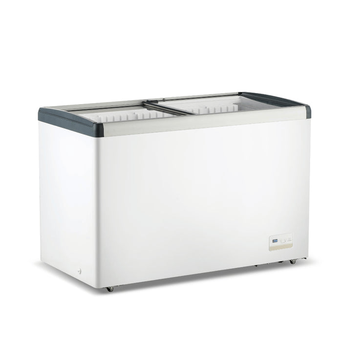 FED Thermaster WD396G - Glass Sliding Lid Chest Freezer 396L