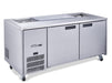 Williams Jade Sandwich HJ2SCBASS - 2 Door Stainless Steel Prep Counter Fridge With Blown Air Well 1815mm 500L