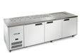 Williams Jade Sandwich HJ3SCBA - 3 Door White Colorbond Prep Counter Fridge With Blown Air Well 2476mm 750L