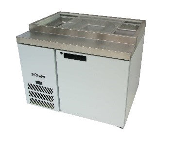 Williams Banksia HSP3UBA - 1 Door White Colorbond Prep Counter Fridge With Flat Blown Air Well 1120mm 250L