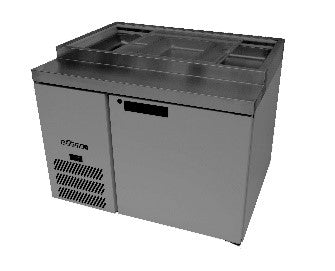 Williams Banksia HSP3UBASS - 1 Door Stainless Steel Prep Counter Fridge With Flat Blown Air Well 1120mm 250L