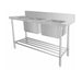 Simco WSS26165 - Dishwasher Inlet Bench with Double Sink 1650 x 600mm