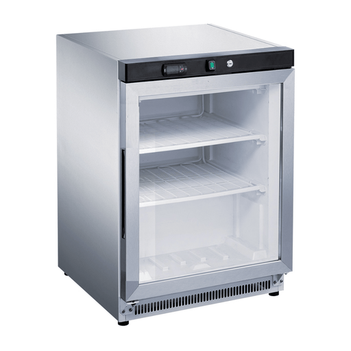 FED-X XF200SG - Stainless Steel Bar Freezer Glass Door 114L