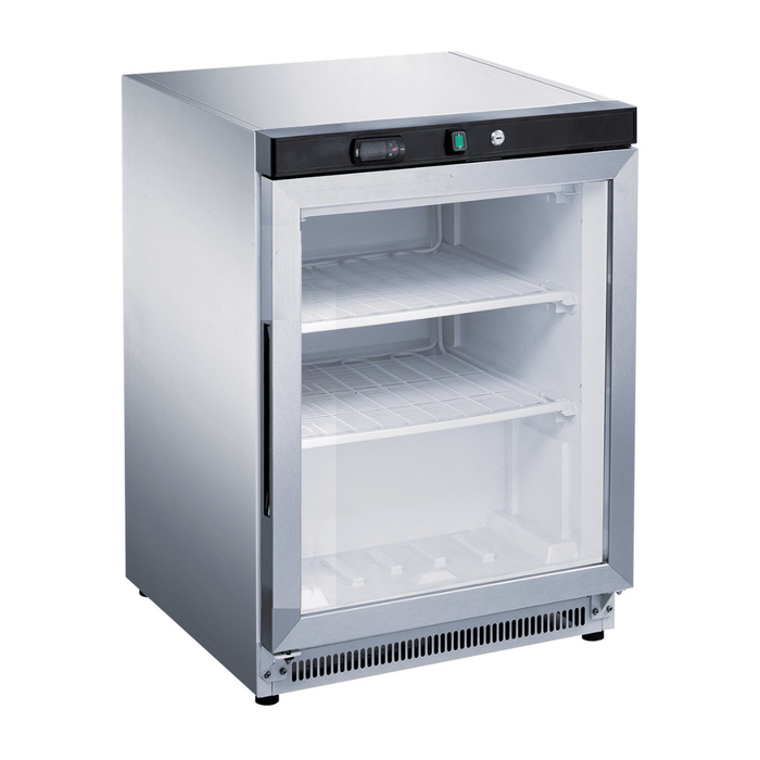 FED-X XF200SG - Stainless Steel Bar Freezer Glass Door 114L