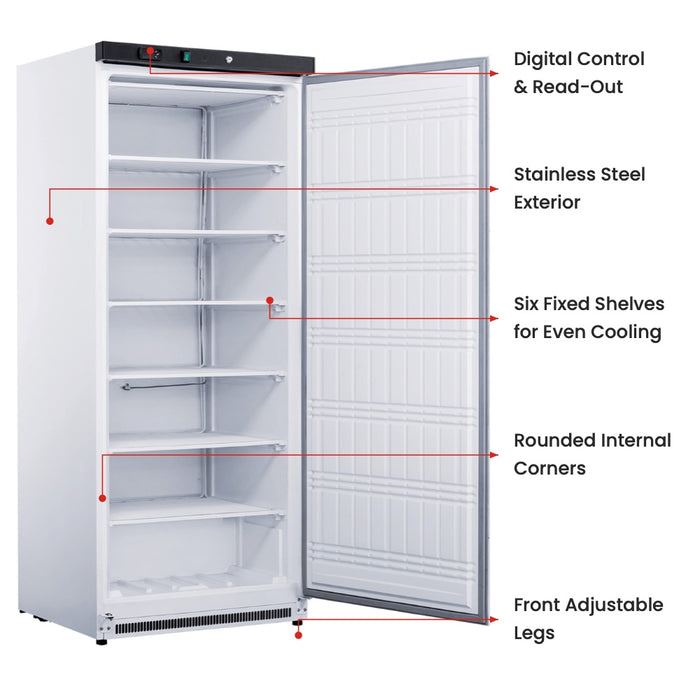 FED-X XF600SS - Single Solid Door Static Upright Freezer 777mm 580L - image 3