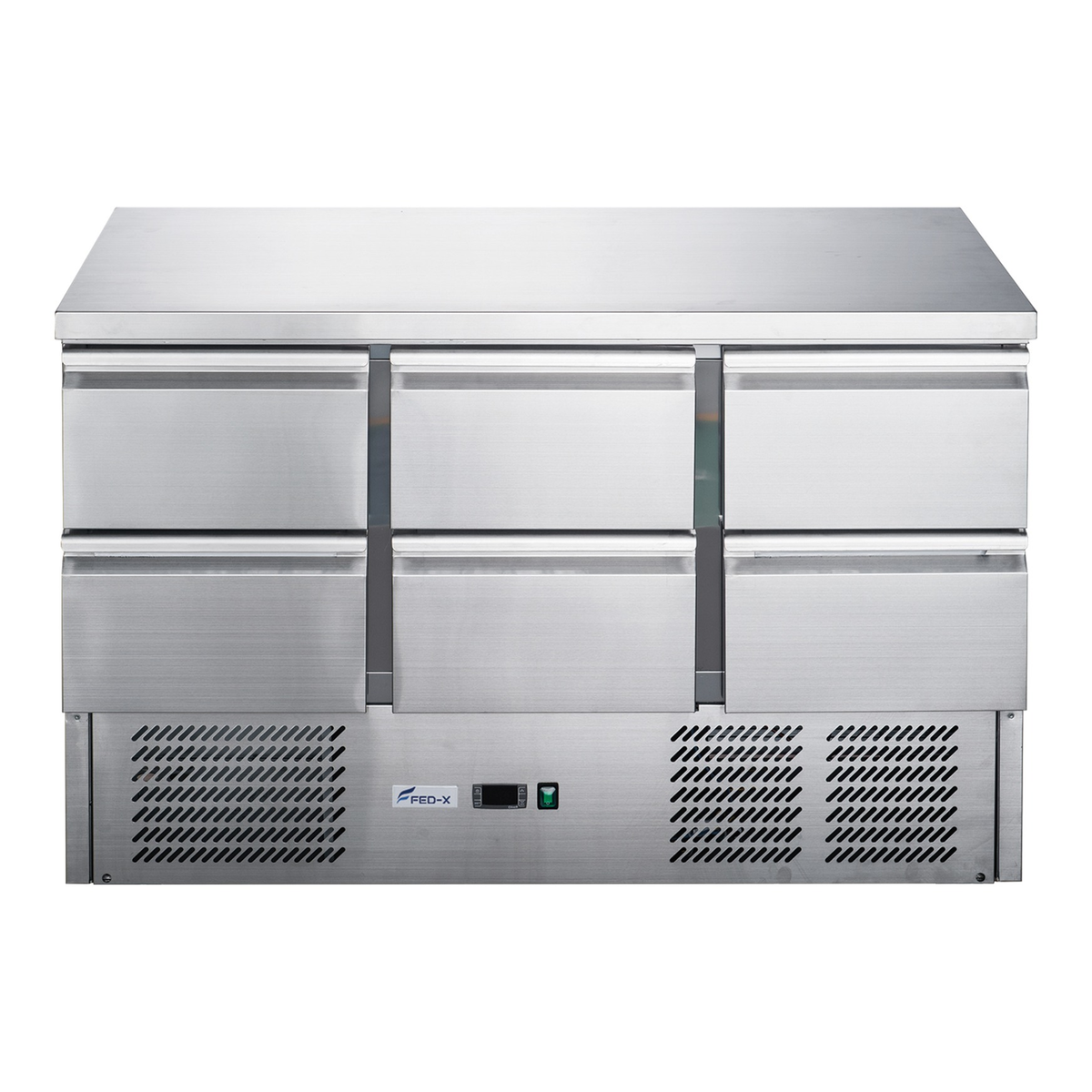 FED-X XGNS1300-6D - Six Drawer Compact Workbench Fridge 1368mm 368L