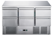 FED-X XGNS1300-6D - Six Drawer Compact Workbench Fridge 1368mm 368L
