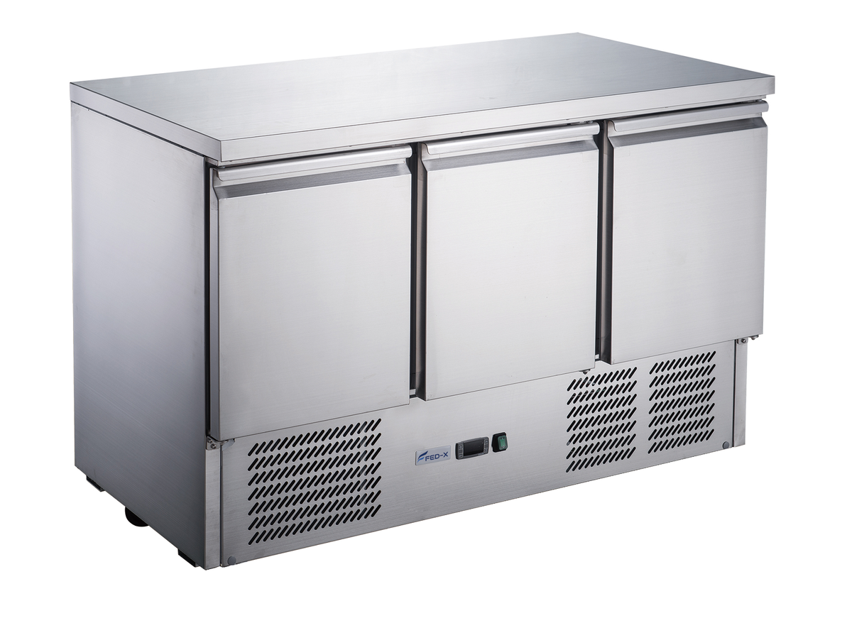 FED-X XGNS1300B - Three Door Compact Workbench Fridge 1365mm 368L - image 3