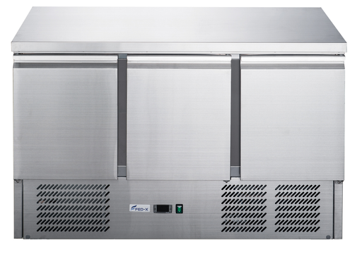 FED-X XGNS1300B - Three Door Compact Workbench Fridge 1365mm 368L