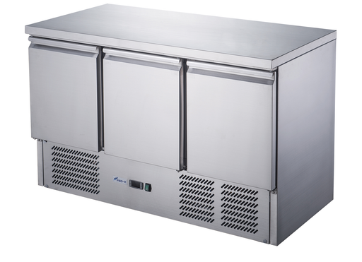 FED-X XGNS1300B - Three Door Compact Workbench Fridge 1365mm 368L - image 2