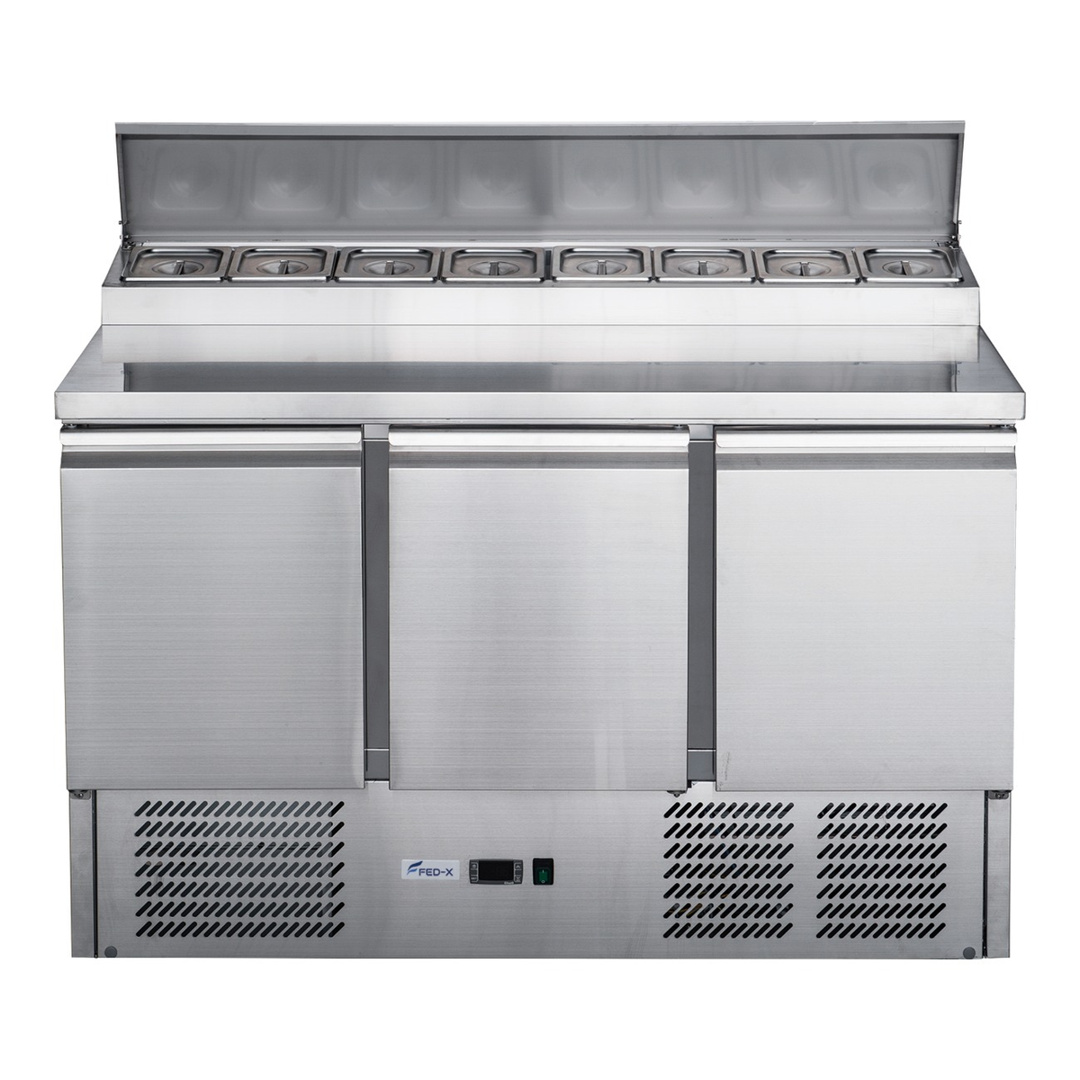 FED-X XGNS1300D - Three Door Salad Prep Fridge 8 x GN 1/6 1365mm