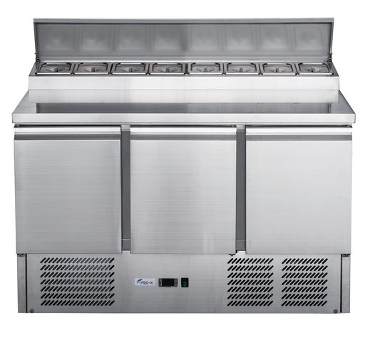 FED-X XGNS1300D - Three Door Salad Prep Fridge 8 x GN 1/6 1365mm