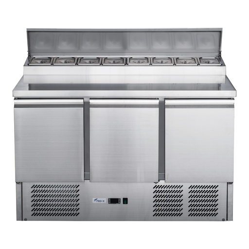 FED-X XGNS1300D - Three Door Salad Prep Fridge 8 x GN 1/6 1365mm