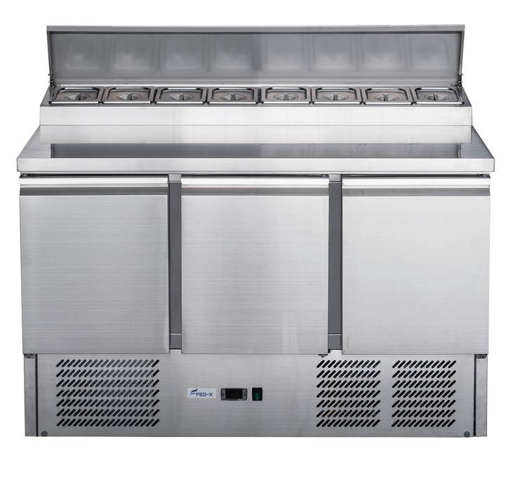 FED-X XGNS1300D - Three Door Salad Prep Fridge 8 x GN 1/6 1365mm