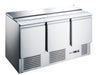 FED-X XGNS1300S - Three Door Salad Prep Fridge with Cutting Board 1365mm