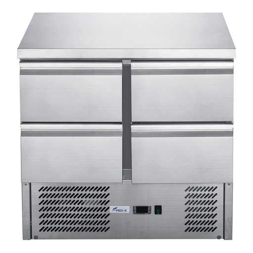 FED-X XGNS900-4D - Four Drawer Compact Workbench Fridge 903mm 220L