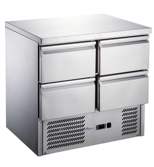 FED-X XGNS900-4D - Four Drawer Compact Workbench Fridge 903mm 220L - image 2
