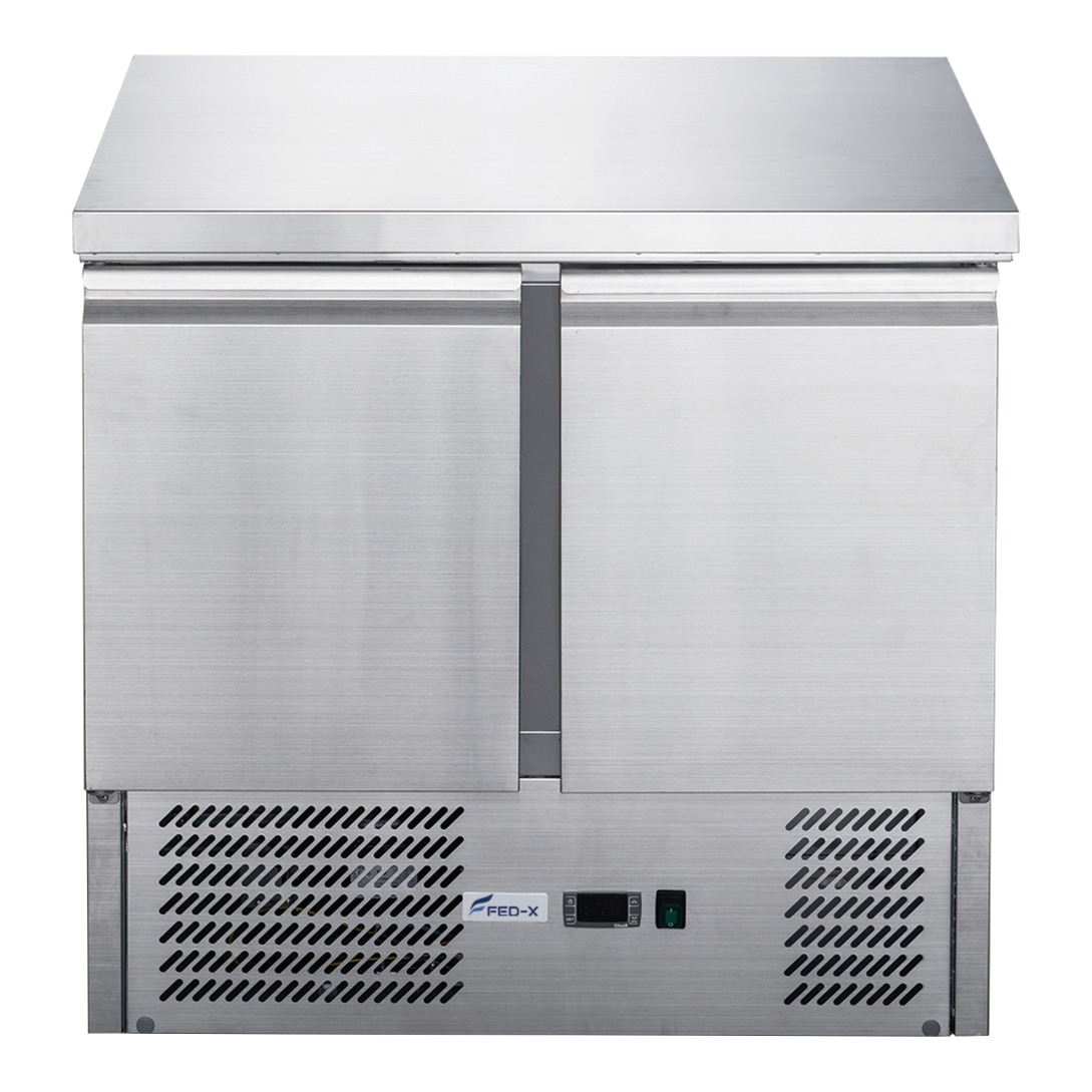 FED-X XGNS900B - Two Door Compact Workbench Fridge 900mm 240L
