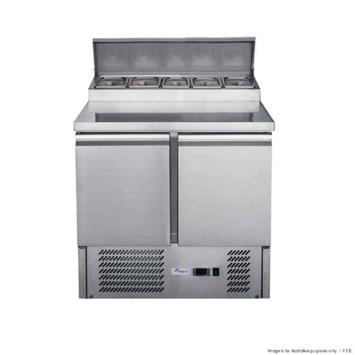 FED-X XGNS900D - Two Door Salad Prep Fridge 5 x GN 1/6 900mm