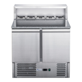 FED-X XGNS900E - Two Door Salad Prep Fridge with Marble Top 900mm