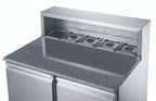 FED-X XGNS900E - Two Door Salad Prep Fridge with Marble Top 900mm - image 4