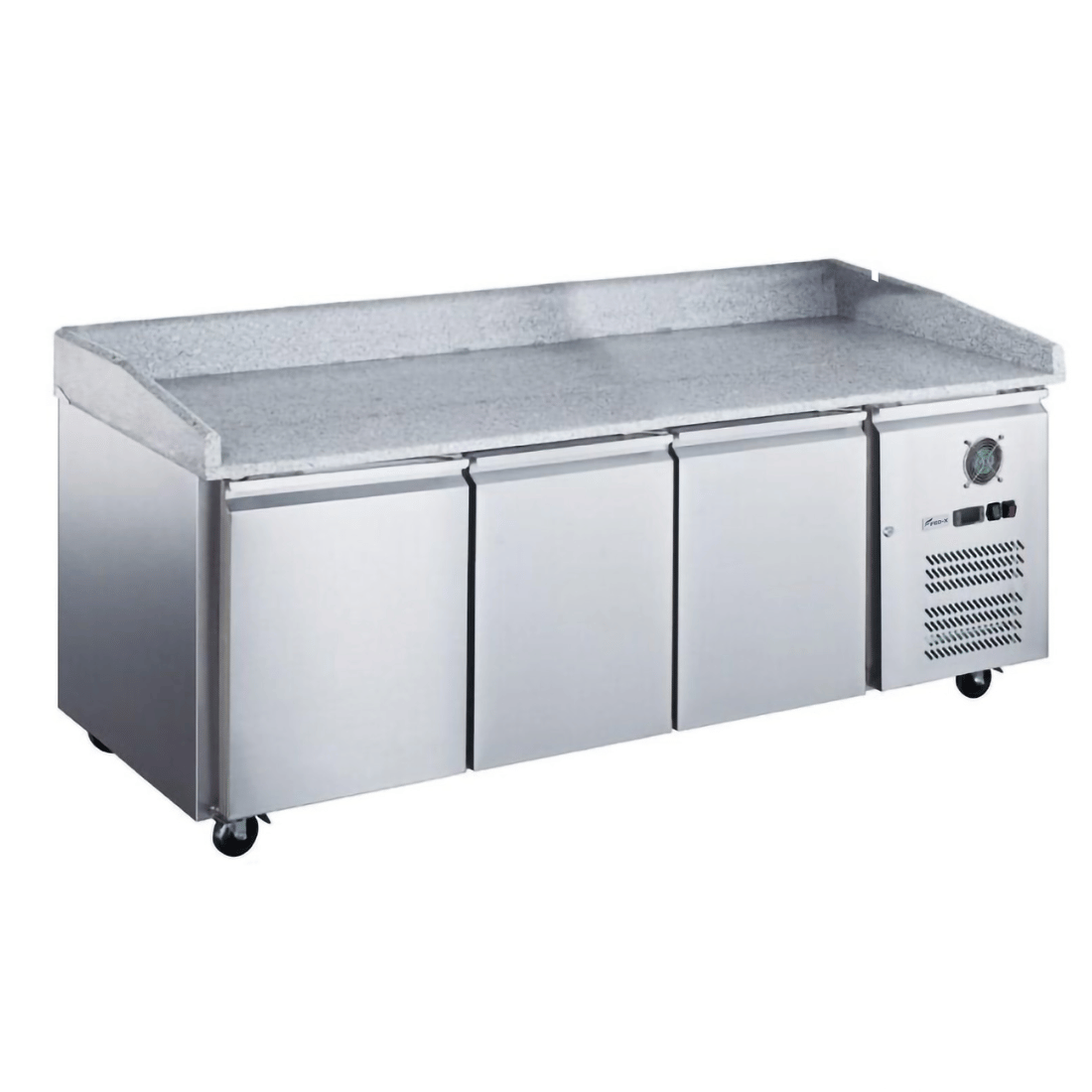 FED-X XPZ3600TN - Three Door Refrigerated Prep Counter on Castors 2020 x 800mm