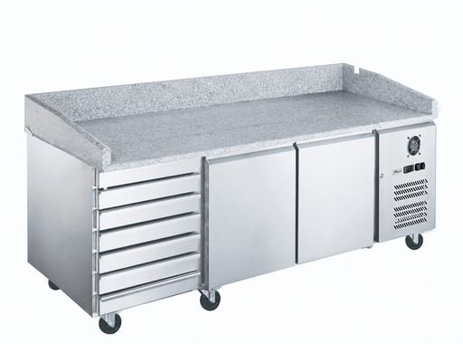 FED-X XPZ3600TND - Marble Top Pizza Prep Bench 2 Doors 7 Drawers 2020mm