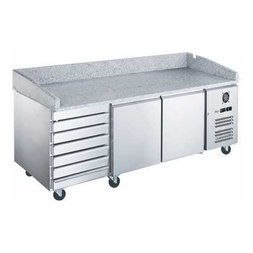 FED-X XPZ3600TND - Marble Top Pizza Prep Bench 2 Doors 7 Drawers 2020mm