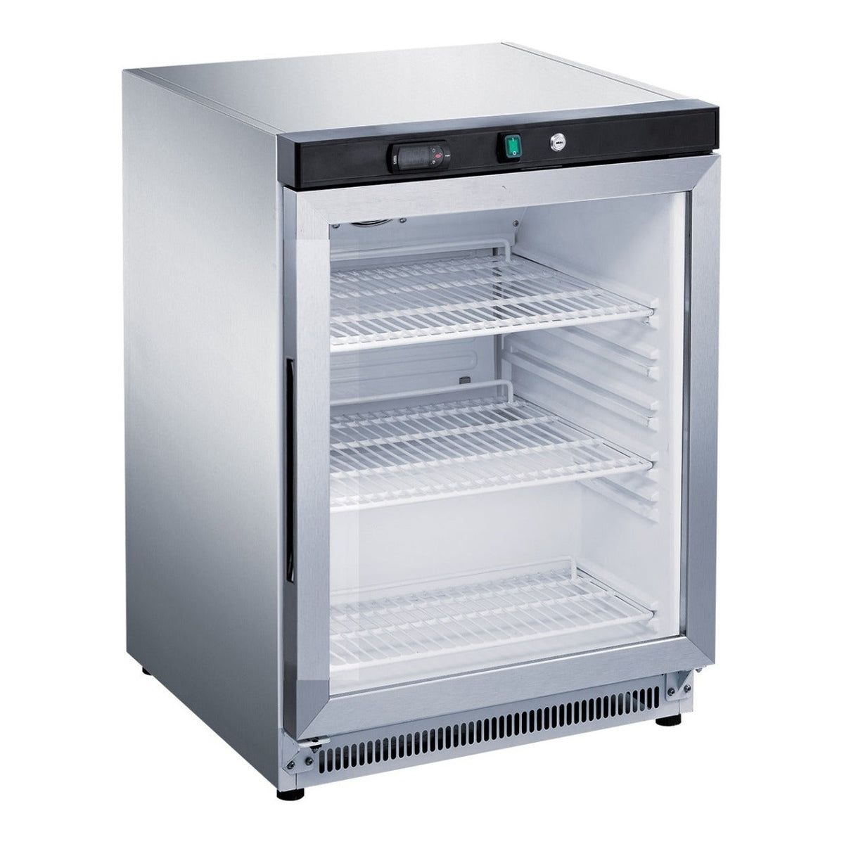 FED-X XR200SG - Stainless Steel Bar Fridge Glass Door 136L