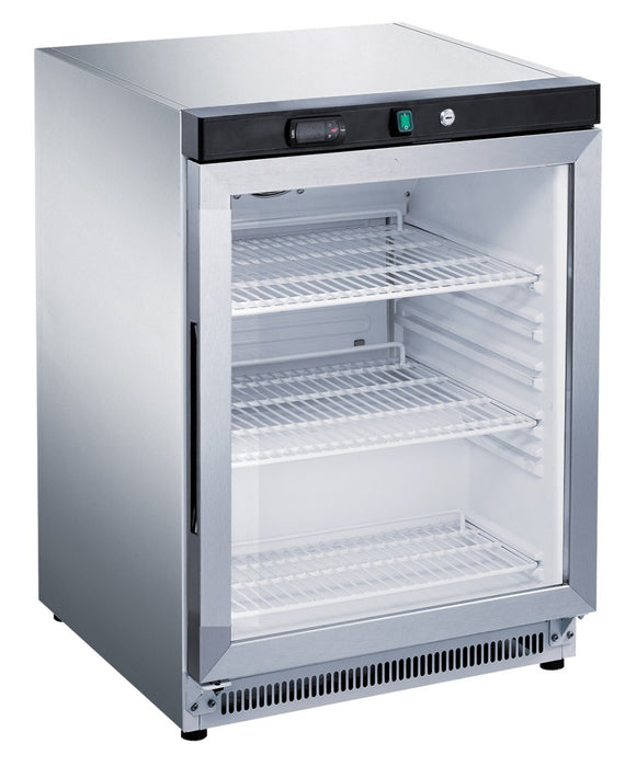 FED-X XR200SG - Stainless Steel Bar Fridge Glass Door 136L