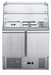 FED-X XS900GC - Two Door Salad Bench Fridge with Glass Canopy 900mm