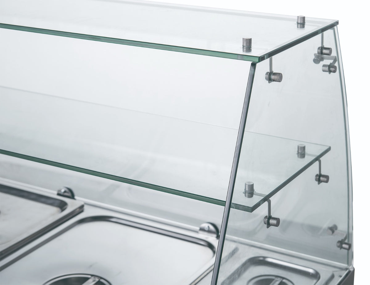 FED-X XS900GC - Two Door Salad Bench Fridge with Glass Canopy 900mm - image 5