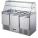 FED-X XS903GC - Three Door Salad Bench Fridge with Glass Canopy 1365mm - image 3