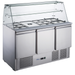 FED-X XS903GC - Three Door Salad Bench Fridge with Glass Canopy 1365mm - image 2