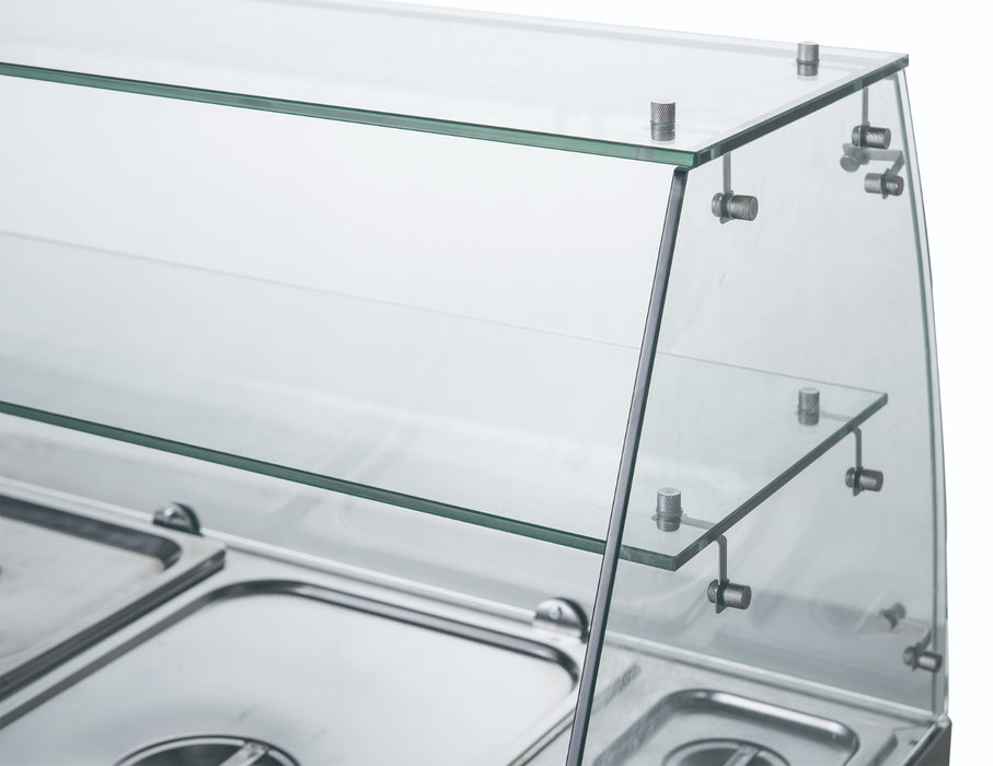 FED-X XS903GC - Three Door Salad Bench Fridge with Glass Canopy 1365mm - image 4