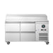 FED-X XSS7C13S2V-4D - Four Drawer Sandwich Prep Counter 1360 x 700mm 7 x GN 1/3