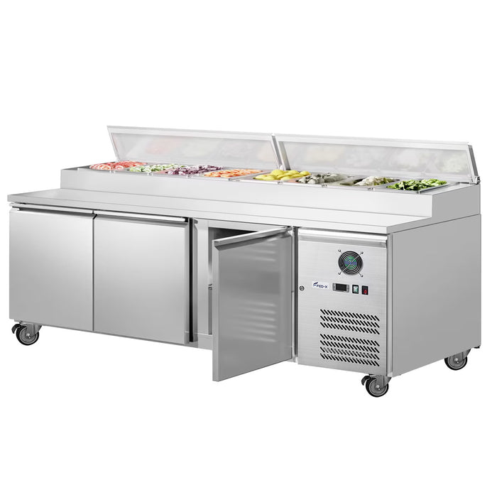 FED-X XSS7C18S3V - Three Door Sandwich Prep Counter 1795 x 700mm 8 x GN 1/3 - image 3